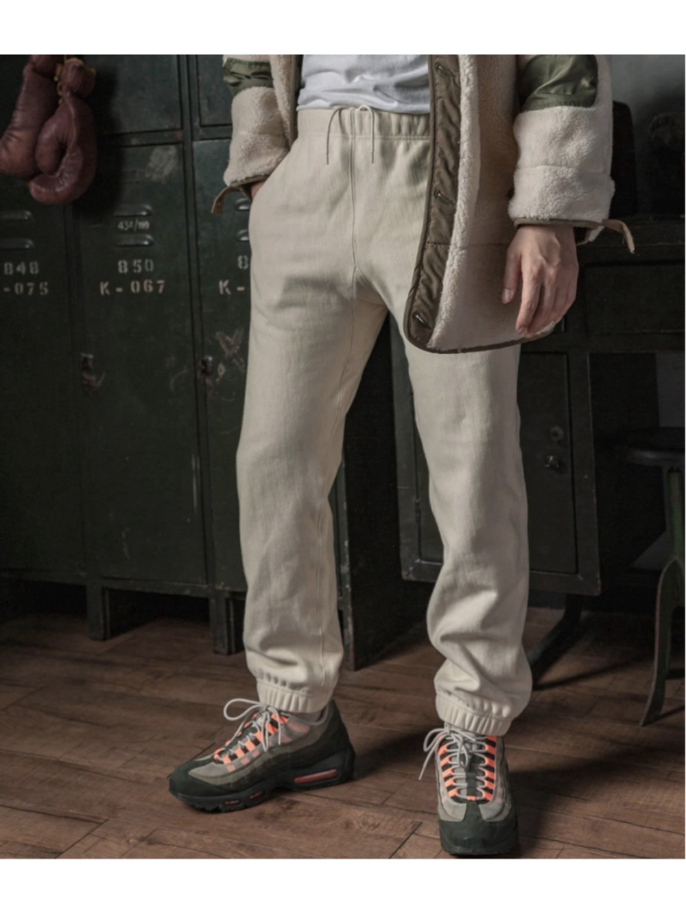 1950s 20.5 oz Terry Cloth Reverse Weave Sweatpants - Apricot XL
